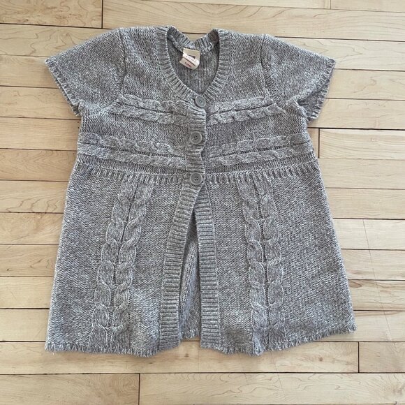 Y2K Style Babydoll Cable Knit Button Cardigan Cozy Y2K Sweater Small Feminine Ar - Picture 7 of 10